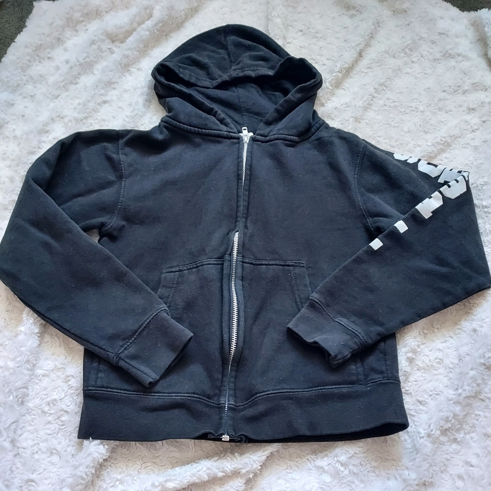 Girls Black California ESO Fastpitch Softball Hooded zip-up jacket Small